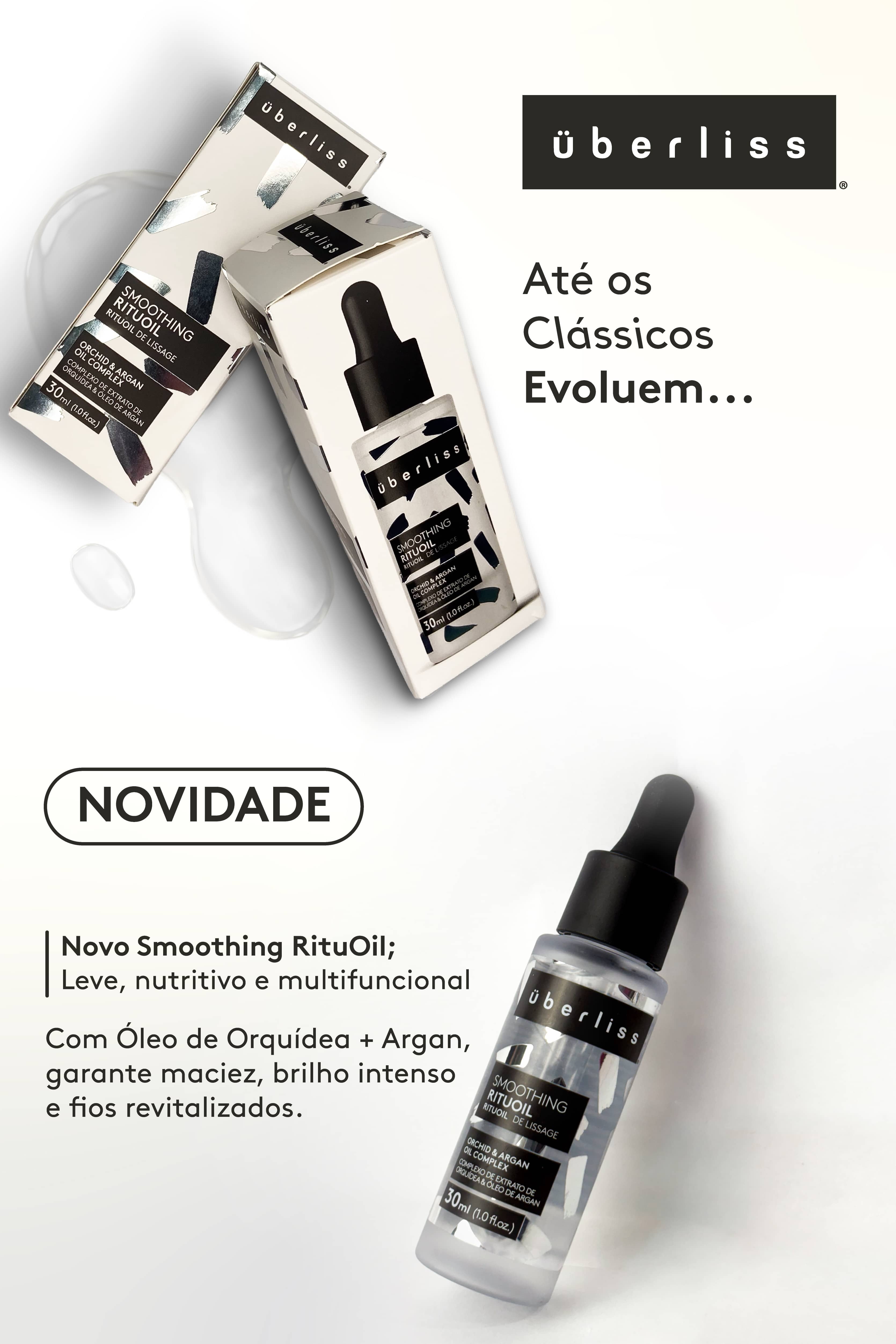 Banner mobile do lançamento RituOil Avlon, óleo capilar que oferece brilho intenso e efeito glass hair.