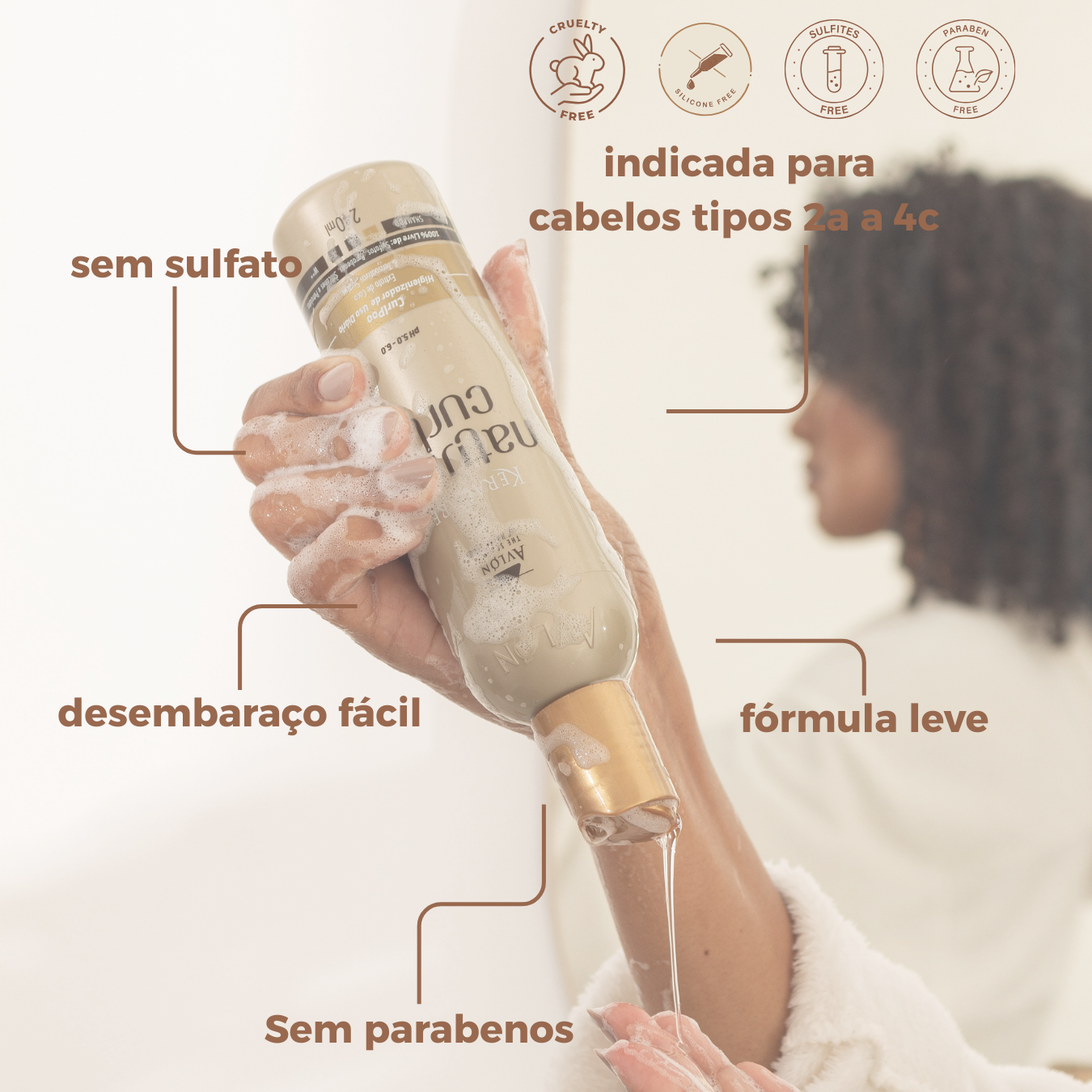 A coleção Natural Curls Detangling combina o poder nutritivo do coco e a leveza do óleo de jojoba. Livre de sulfatos, parabenos, silicones e petrolatos, oferece hidratação intensa e resultados incríveis para cabelos cacheados e crespos.