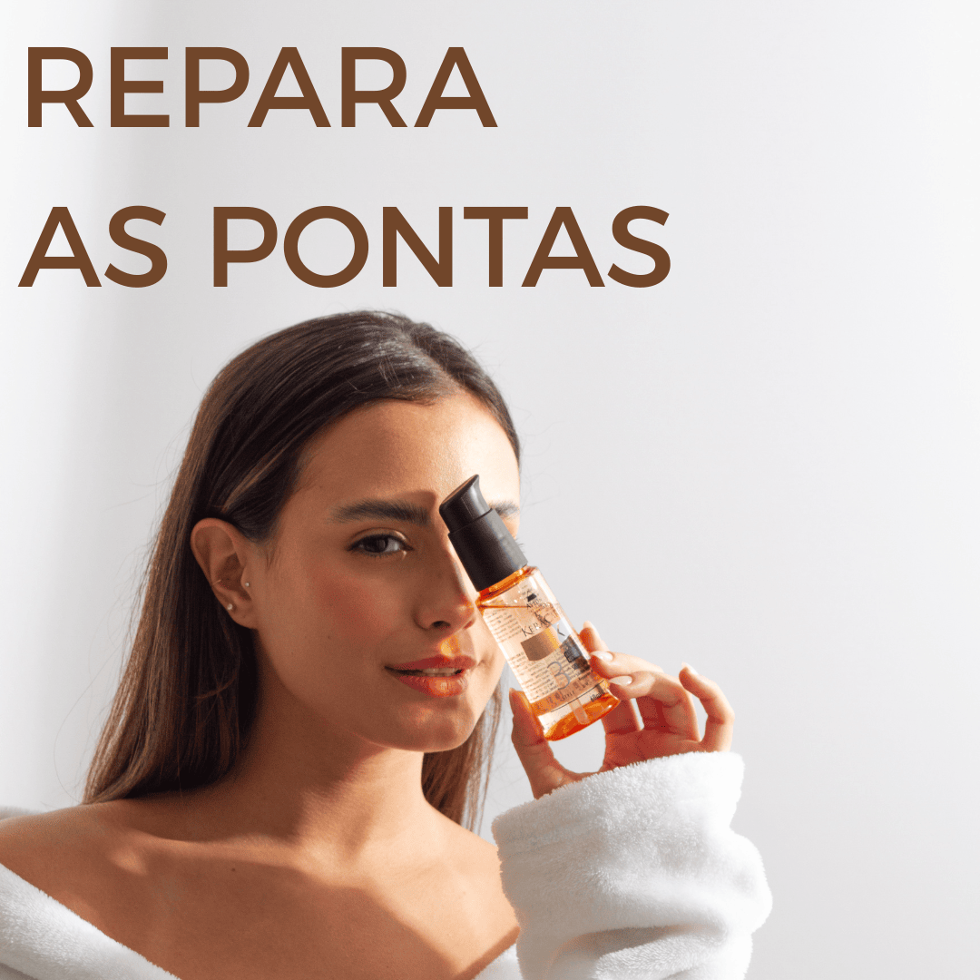 Silicone reparador de pontas e protetor térmico com sílica hidrolisada que sela cutículas, repara pontas duplas e protege os fios, proporcionando leveza, maciez e brilho. Textura leve, perfume agradável, livre de óleos, ideal para usar sempre que os cabelos estiverem embaraçados ou sem brilho.