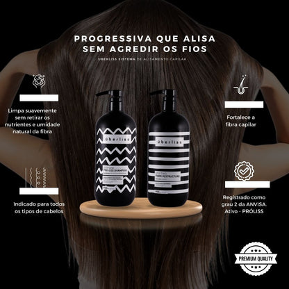 uberliss e um progressiva que alisa sem agredir os fios 