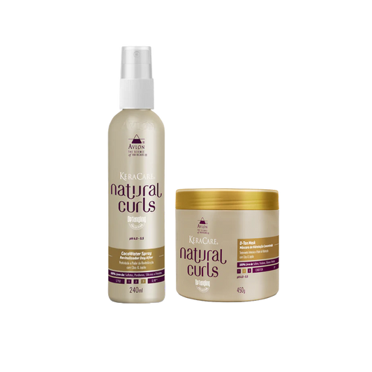 MÁSCARA HIDRATANTE E SPRAY ANTIFRIZZ - KERACARE NATURAL CURLS DETANGLING