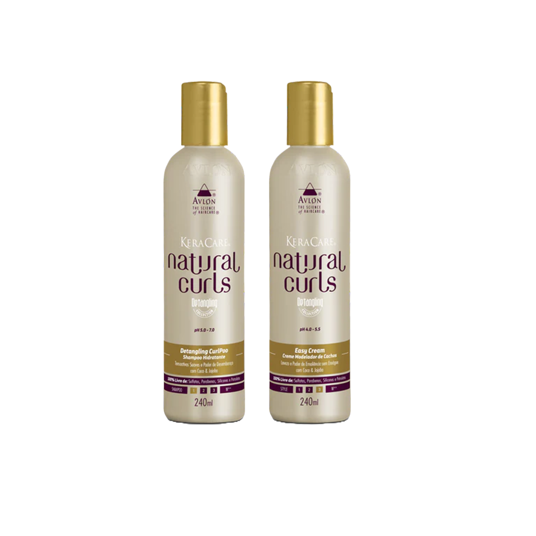 KeraCare Natural Curls Detangling - Shampoo e Ativador de Cachos