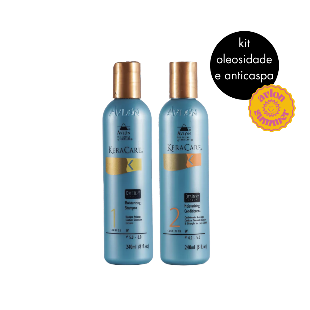 Kit Tratamento Anticaspa Dry &amp; Itchy Scalp com shampoo e condicionador de 240ml, combate caspa, coceira e oleosidade, hidrata e acalma o couro cabeludo sensível.