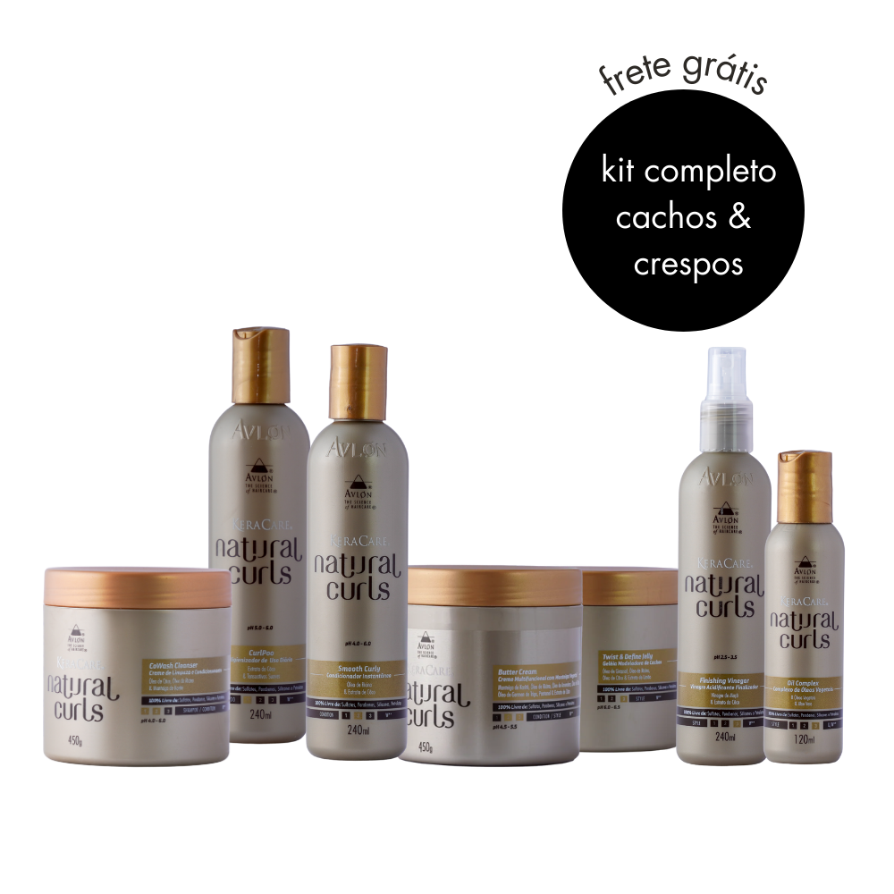 KeraCare Natural Curls - Kit Crespas e Cacheadas Completo