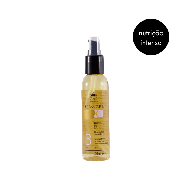 Óleo para umectação capilar com mistura de óleos vegetais, hidrata cabelos e couro cabeludo ressecados, proporciona brilho e maciez, de rápida absorção e cruelty-free.
