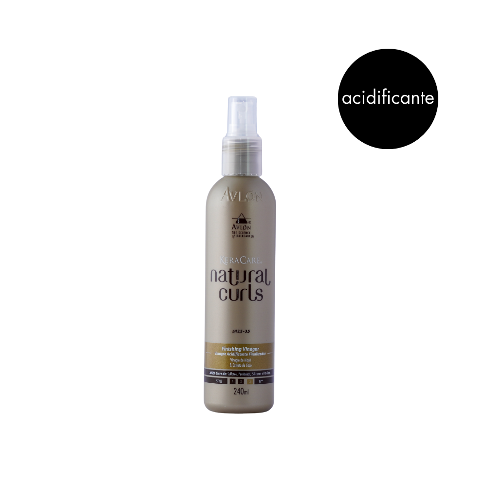 O Acidificante Natural Curls Finishing Vinegar é o toque final perfeito para selar químicas, tratamentos e estilizações, garantindo resultados duradouros e um brilho espetacular. Com um pH baixo, este finalizador acidificante sela as cutículas capilares, controla o frizz e potencializa os resultados de qualquer tratamento, retendo os ativos nos fios.