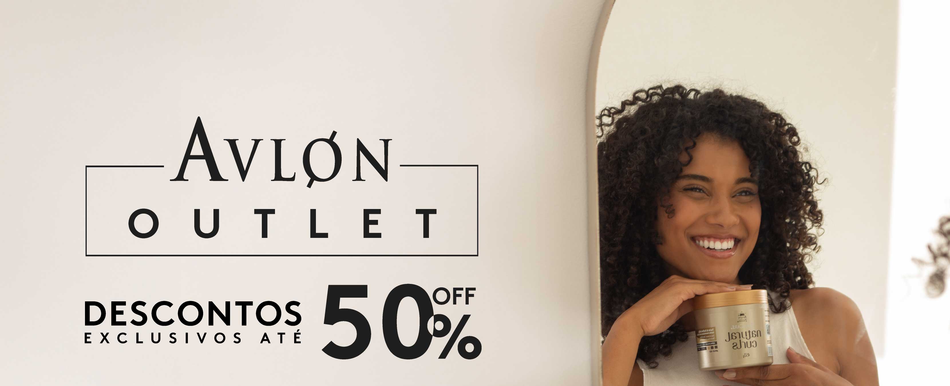 magem promocional do Avlon Outlet, com descontos especiais em produtos capilares profissionais para todos os tipos de cabelo