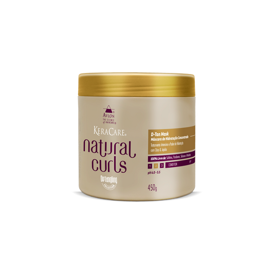 MÁSCARA DE NUTRIÇÃO CAPILAR PARA CRESPOS E CACHEADOS - KERACARE NATURAL CURLS D-TAN MASK 450G